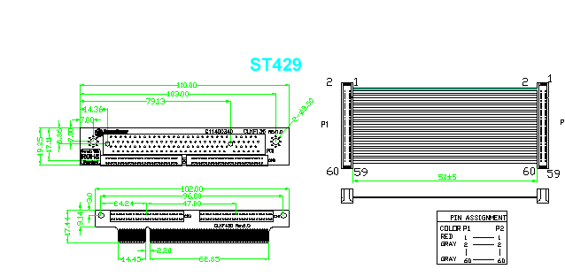 PCI riser card with flexible cable